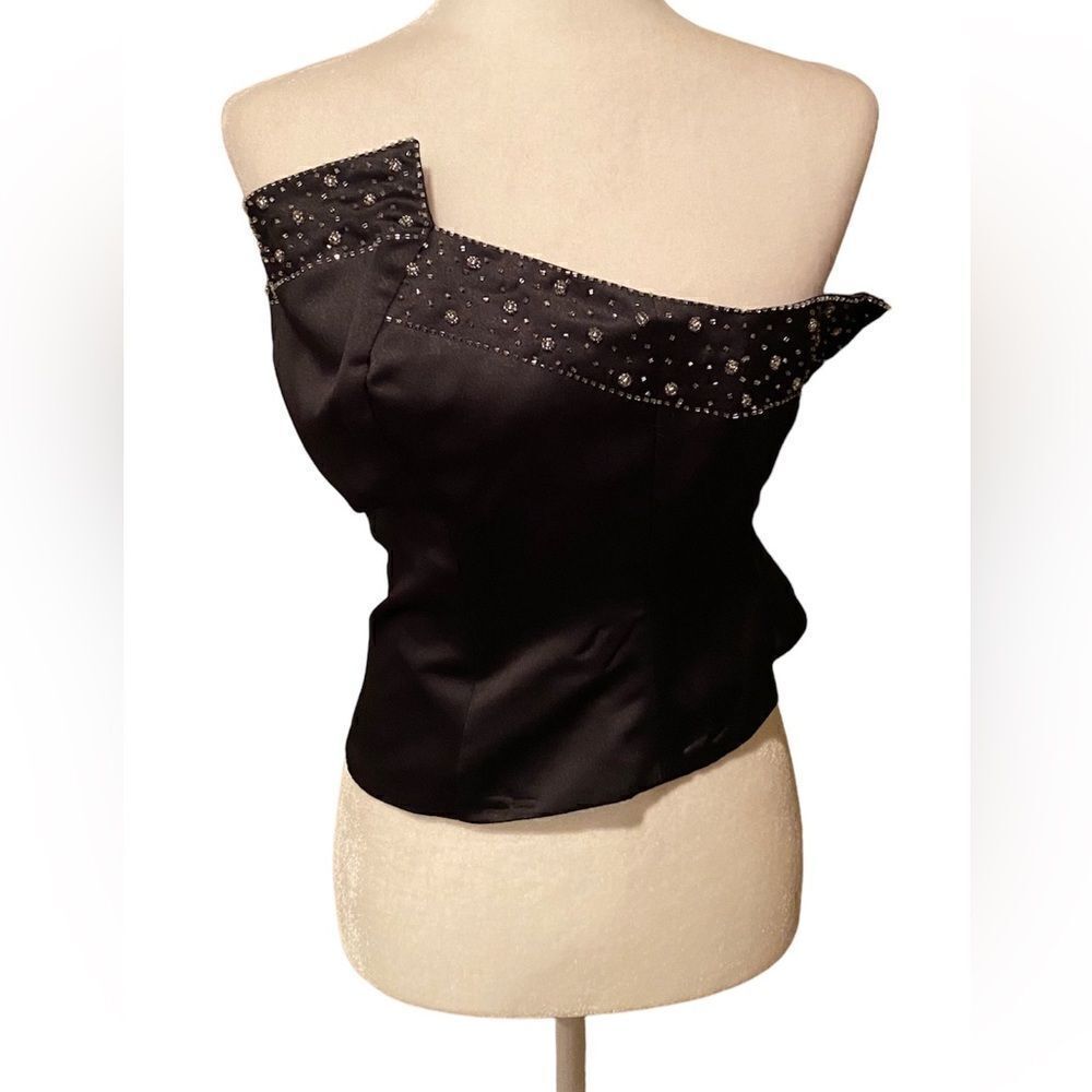 Impression Black Beaded Corset Size Large